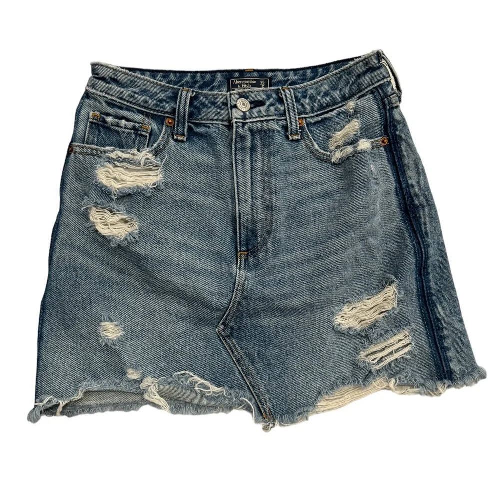 Abercrombie & Fitch Zoe Natural Rise Vintage A-Line Skirt